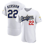 Johmsee LA.Dodgers #22 Clayton Kershaw Player Gold White 2026 Collection Stadium Limited Elite Stitched Jerseys
