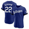 Johmsee LA.Dodgers #22 Clayton Kershaw Player Royal City Connect Elite Home Stitched Jerseys