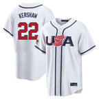 Johmsee LA.Dodgers #22 Clayton Kershaw Player White USA 2026 World Classic Limited Home Stitched Jerseys