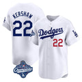 Johmsee LA.Dodgers #22 Clayton Kershaw Player White World Series Meet Limited Home Stitched Jerseys