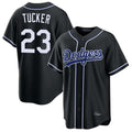 Johmsee LA.Dodgers #23 Kyle Tucker Player Black Carbon Limited Home Stitched Jerseys