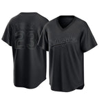 Johmsee LA.Dodgers #23 Kyle Tucker Player Black Pitch Fashion T-shirt Stitched Jerseys
