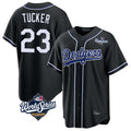 Johmsee LA.Dodgers #23 Kyle Tucker Player Black World Series Carbon Limited Home Stitched Jerseys