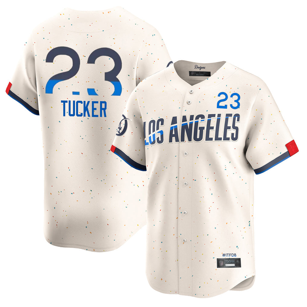 Johmsee LA.Dodgers #23 Kyle Tucker Player Cream City Connect Limited Home Stitched Jerseys