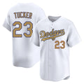 Johmsee LA.Dodgers #23 Kyle Tucker Player Gold Collection Limited Home Stitched Jerseys