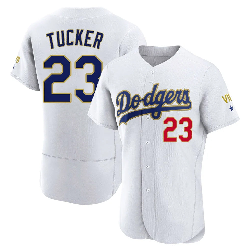 Johmsee LA.Dodgers #23 Kyle Tucker Player Gold White 2026 Collection Stadium Limited Elite Stitched Jerseys