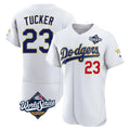 Johmsee LA.Dodgers #23 Kyle Tucker Player Gold White World Series 2026 Collection Stadium Limited Elite Stitched Jerseys