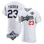 Johmsee LA.Dodgers #23 Kyle Tucker Player Gold White World Series 2026 Collection Stadium Limited Elite Stitched Jerseys