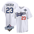 Johmsee LA.Dodgers #23 Kyle Tucker Player Gold White World Series 2026 Collection Stadium Limited Stitched Jerseys