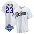 Johmsee LA.Dodgers #23 Kyle Tucker Player Gold White World Series Meet 2026 Collection Stadium Game Stitched Jerseys