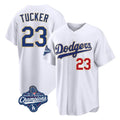 Johmsee LA.Dodgers #23 Kyle Tucker Player Gold White World Series Meet 2026 Collection Stadium Limited Stitched Jerseys