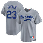 Johmsee LA.Dodgers #23 Kyle Tucker Player Gray Game Limited Home Stitched Jerseys