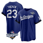 Johmsee LA.Dodgers #23 Kyle Tucker Player Royal World Series City Connect Home Game Stitched Jerseys