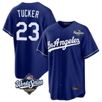 Johmsee LA.Dodgers #23 Kyle Tucker Player Royal World Series Game Stitched Jerseys