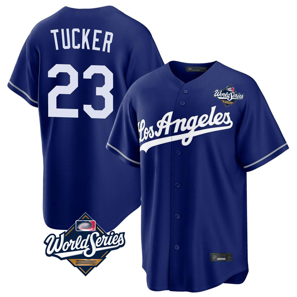 Johmsee LA.Dodgers #23 Kyle Tucker Player Royal World Series Game Stitched Jerseys
