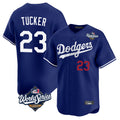 Johmsee LA.Dodgers #23 Kyle Tucker Player Royal World Series Limited Home Stitched Jerseys