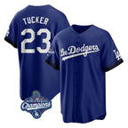 Johmsee LA.Dodgers #23 Kyle Tucker Player Royal World Series Meet City Connect Home Game Stitched Jerseys