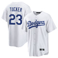 Johmsee LA.Dodgers #23 Kyle Tucker Player White Game Home Stitched Jerseys
