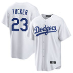 Johmsee LA.Dodgers #23 Kyle Tucker Player White Game Home Stitched Jerseys