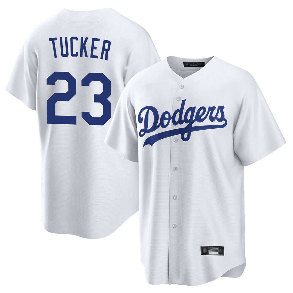 Johmsee LA.Dodgers #23 Kyle Tucker Player White Game Home Stitched Jerseys