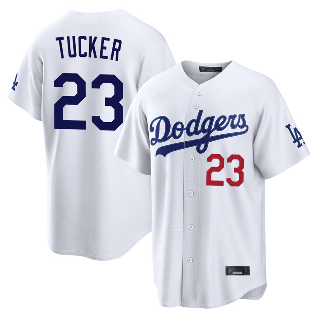 Johmsee LA.Dodgers #23 Kyle Tucker Player White Home Game Stitched Jerseys