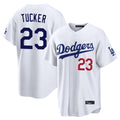 Johmsee LA.Dodgers #23 Kyle Tucker Player White Home Game Stitched Jerseys
