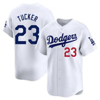 Johmsee LA.Dodgers #23 Kyle Tucker Player White Limited Home Stitched Jerseys