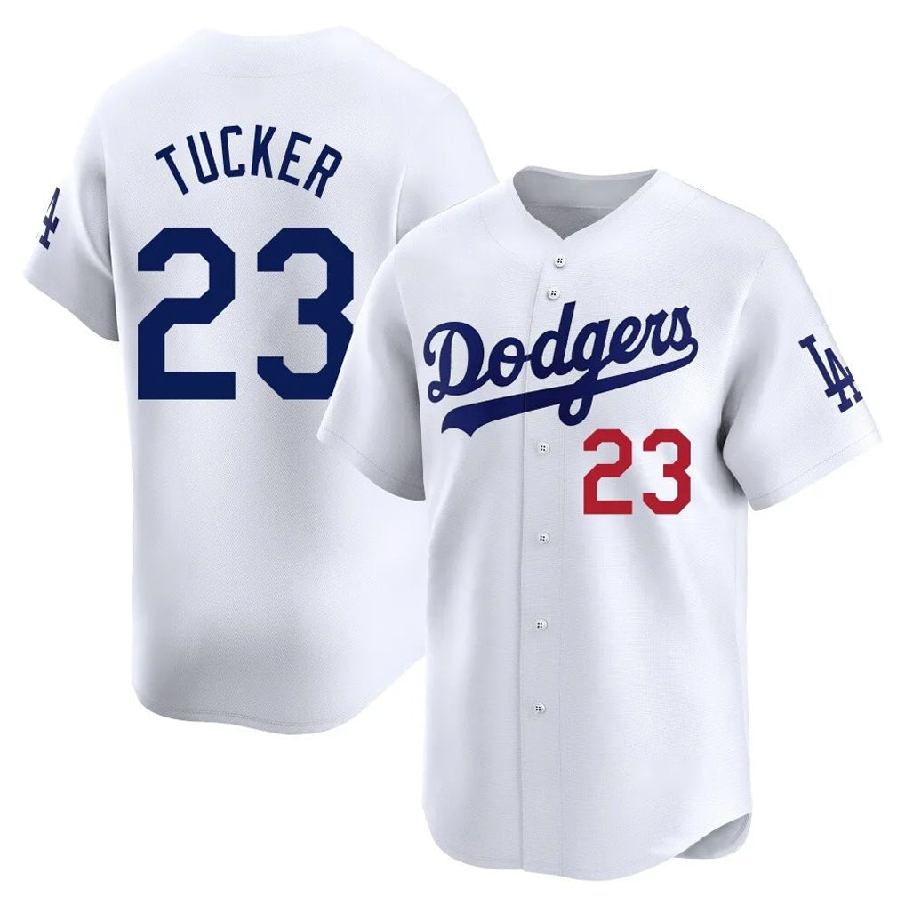 Johmsee LA.Dodgers #23 Kyle Tucker Player White Limited Home Stitched Jerseys