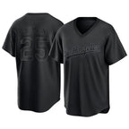 Johmsee LA.Dodgers #25 Tommy Edman Player Black Pitch Fashion T-shirt Stitched Jerseys