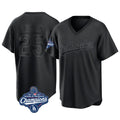 Johmsee LA.Dodgers #25 Tommy Edman Player Black World Series Meet Pitch Fashion T-shirt Stitched Jerseys