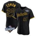 Johmsee LA.Dodgers #25 Tommy Edman Player Black World Series Snake Skin City Limited Elite Home Stitched Jerseys