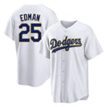 Johmsee LA.Dodgers #25 Tommy Edman Player Gold White 2026 Collection Stadium Game Stitched Jerseys