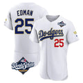 Johmsee LA.Dodgers #25 Tommy Edman Player Gold White World Series 2026 Collection Stadium Limited Elite Stitched Jerseys