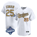 Johmsee LA.Dodgers #25 Tommy Edman Player Gold World Series Meet Collection Limited Home Stitched Jerseys