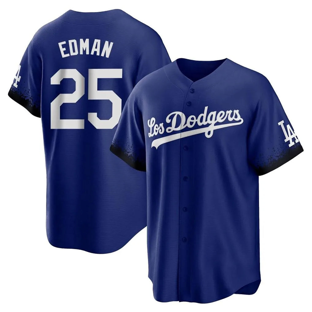 Johmsee LA.Dodgers #25 Tommy Edman Player Royal City Connect Home Game Stitched Jerseys