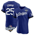 Johmsee LA.Dodgers #25 Tommy Edman Player Royal World Series City Connect Elite Home Stitched Jerseys