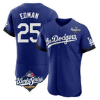 Johmsee LA.Dodgers #25 Tommy Edman Player Royal World Series City Connect Elite Home Stitched Jerseys
