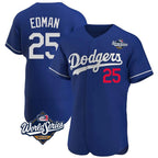 Johmsee LA.Dodgers #25 Tommy Edman Player Royal World Series Limited Elite Home Stitched Jerseys