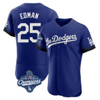 Johmsee LA.Dodgers #25 Tommy Edman Player Royal World Series Meet City Connect Elite Home Stitched Jerseys