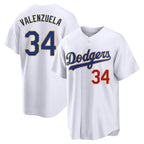 Johmsee LA.Dodgers #34 Fernando Valenzuela Player Gold White 2026 Collection Stadium Limited Stitched Jerseys