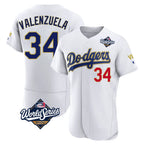 Johmsee LA.Dodgers #34 Fernando Valenzuela Player Gold White World Series 2026 Collection Stadium Limited Elite Stitched Jerseys