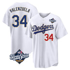 Johmsee LA.Dodgers #34 Fernando Valenzuela Player Gold White World Series 2026 Collection Stadium Limited Stitched Jerseys