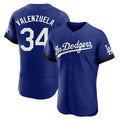 Johmsee LA.Dodgers #34 Fernando Valenzuela Player Royal City Connect Elite Home Stitched Jerseys