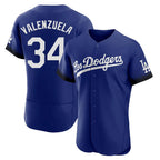 Johmsee LA.Dodgers #34 Fernando Valenzuela Player Royal City Connect Elite Home Stitched Jerseys