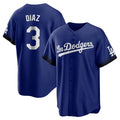 Johmsee LA.Dodgers #3 Edwin D¡§aaz Player Royal City Connect Home Game Stitched Jerseys