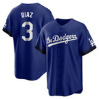 Johmsee LA.Dodgers #3 Edwin D¡§aaz Player Royal City Connect Home Game Stitched Jerseys