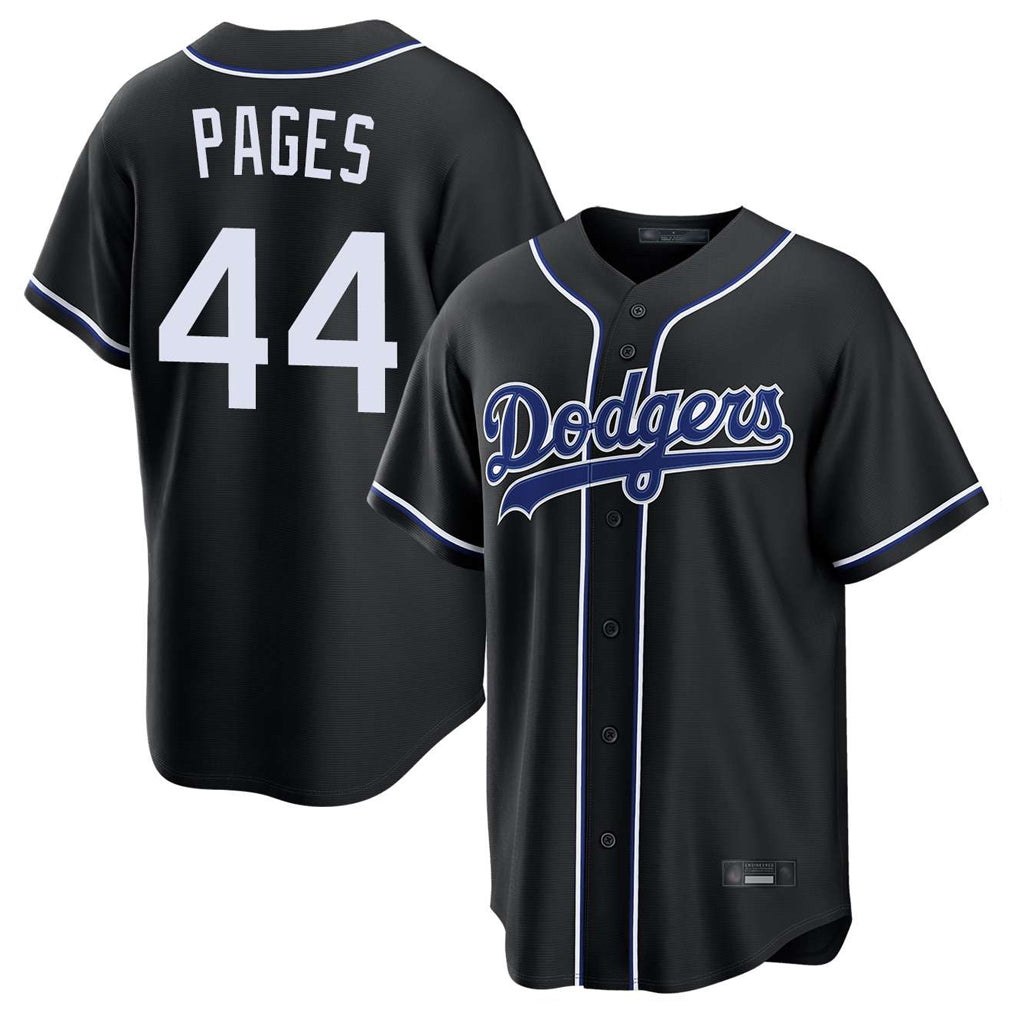 Johmsee LA.Dodgers #44 Andy Pages Player Black Carbon Limited Home Stitched Jerseys