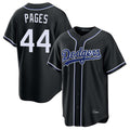 Johmsee LA.Dodgers #44 Andy Pages Player Black Carbon Limited Home Stitched Jerseys