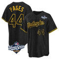 Johmsee LA.Dodgers #44 Andy Pages Player Black Gold World Series Limited Home Stitched Jerseys