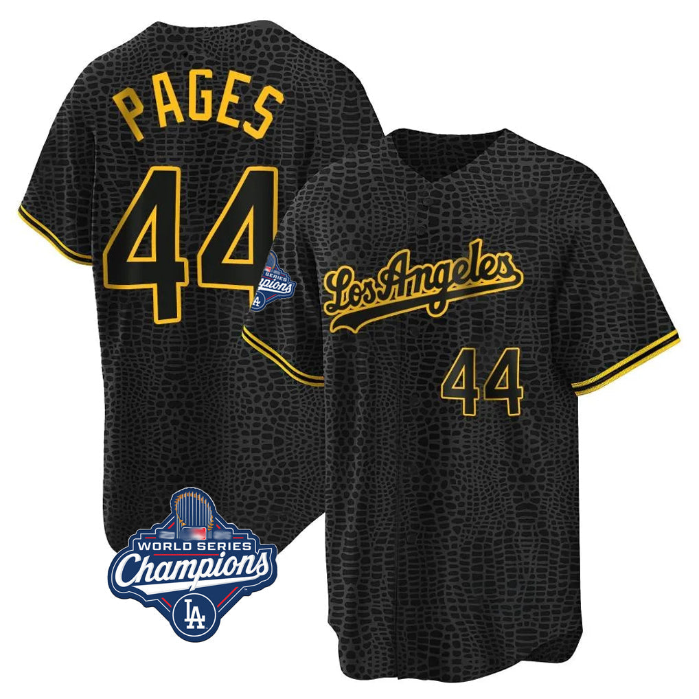 Johmsee LA.Dodgers #44 Andy Pages Player Black Gold World Series Meet Limited Home Stitched Jerseys